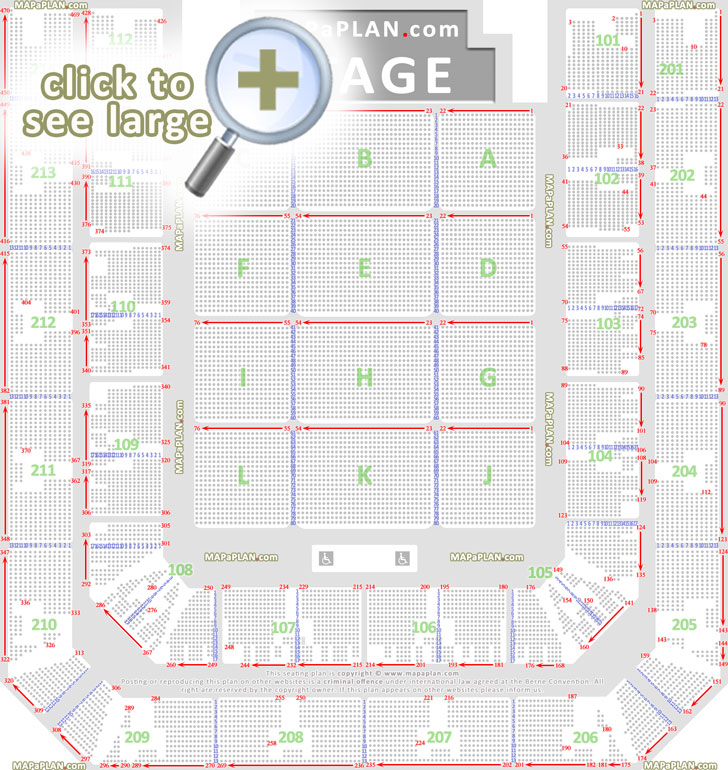 detailed seat numbers layout zitplaatsen geplaceerd stoelnummers rijen vakken nummers eerste tweede ring sectie zaal plattegrond Amsterdam Ziggo Dome Arena seating plan