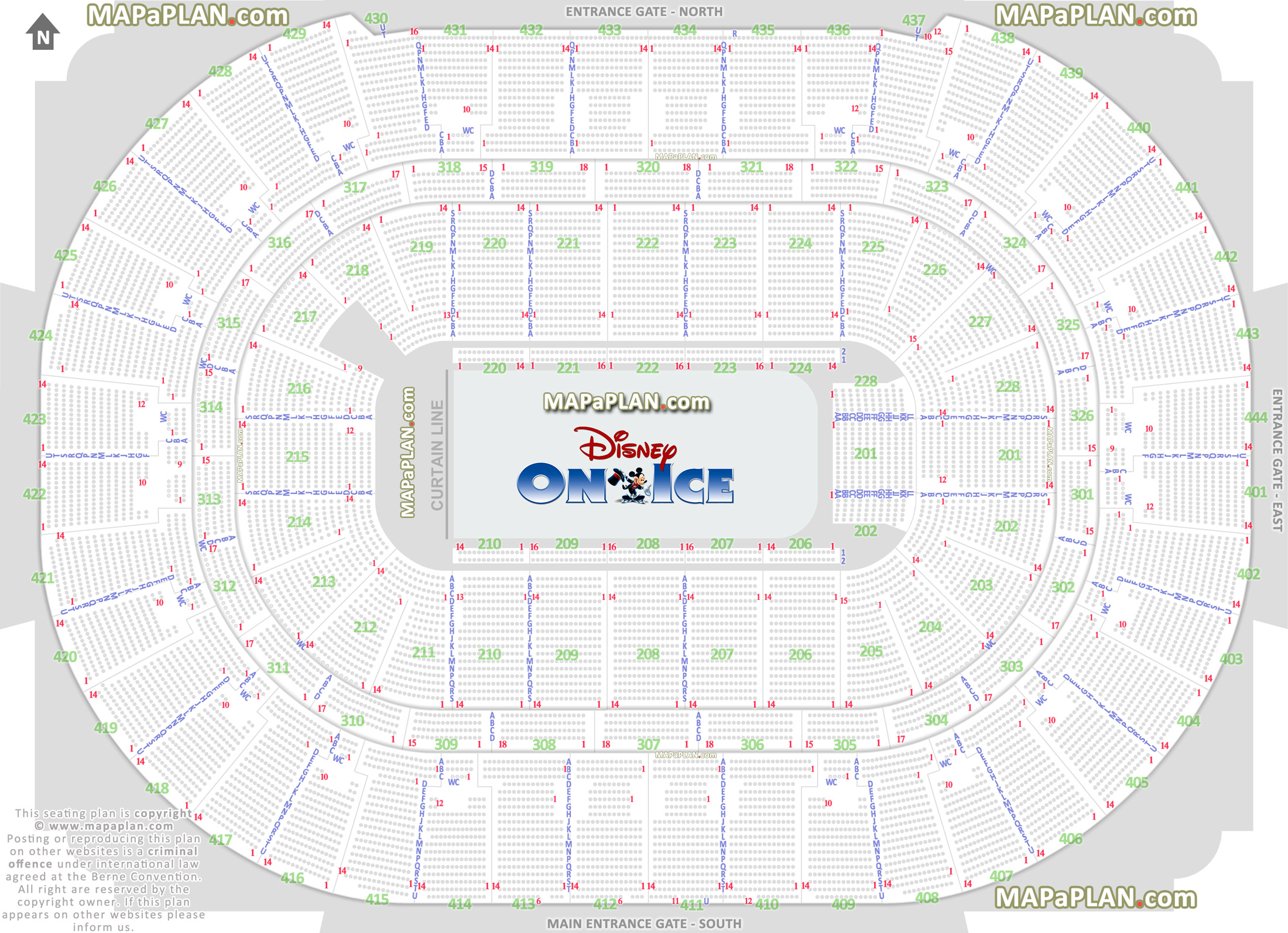 Honda Center Seating Chart Disney On Ice