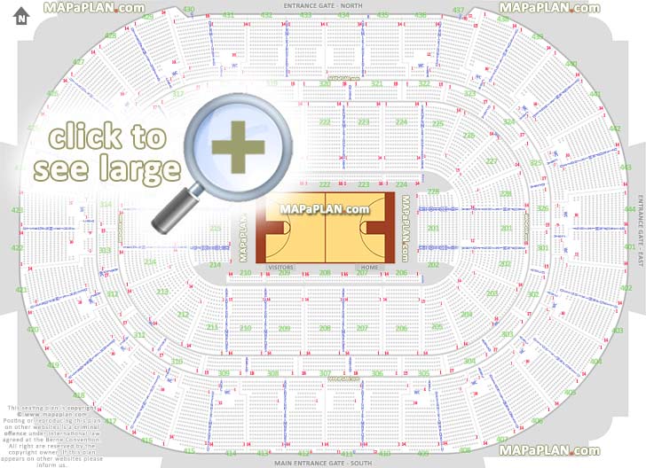 Honda Center seat & row numbers detailed seating chart ...
