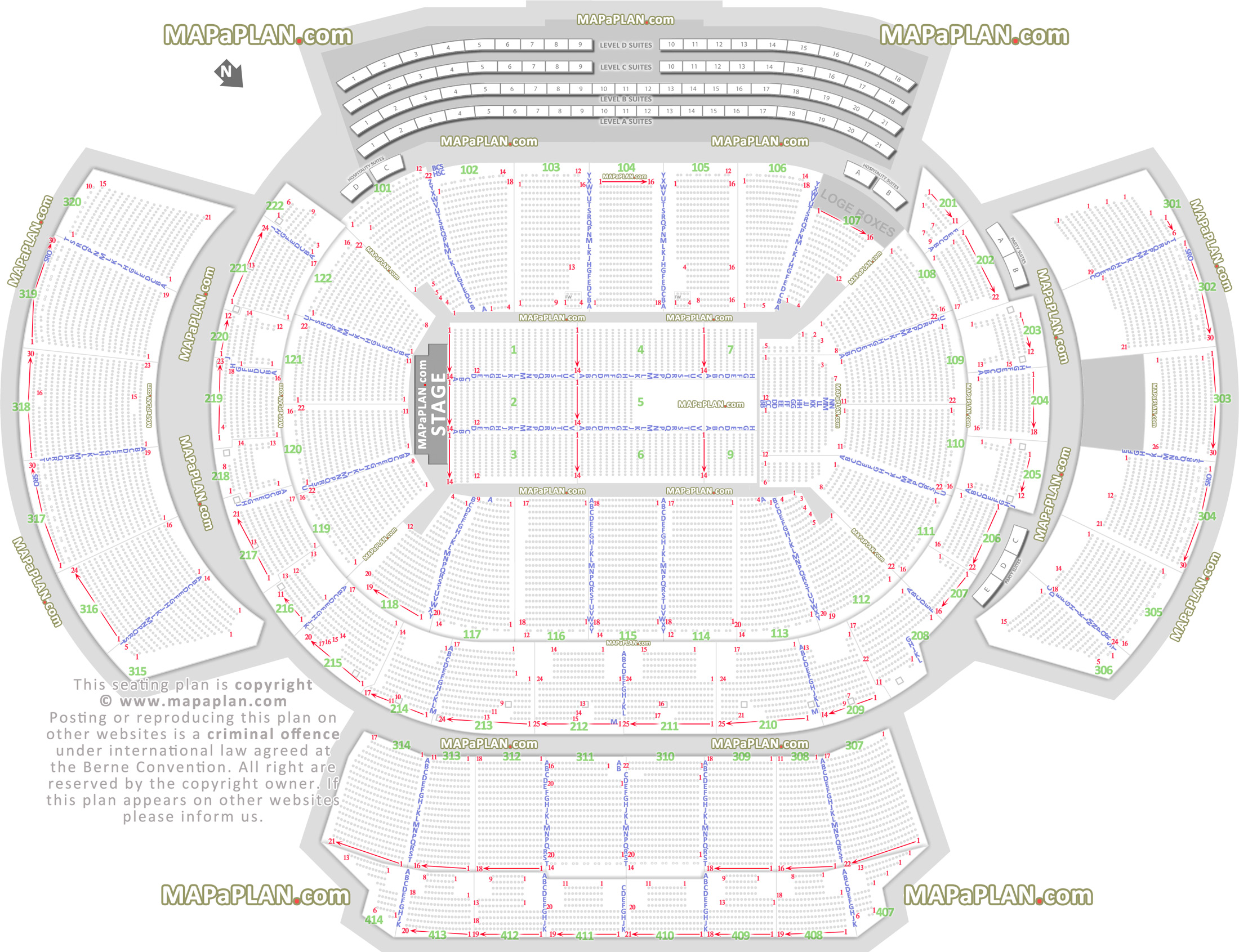 Philips Arena Seating Chart With Rows And Seat Numbers