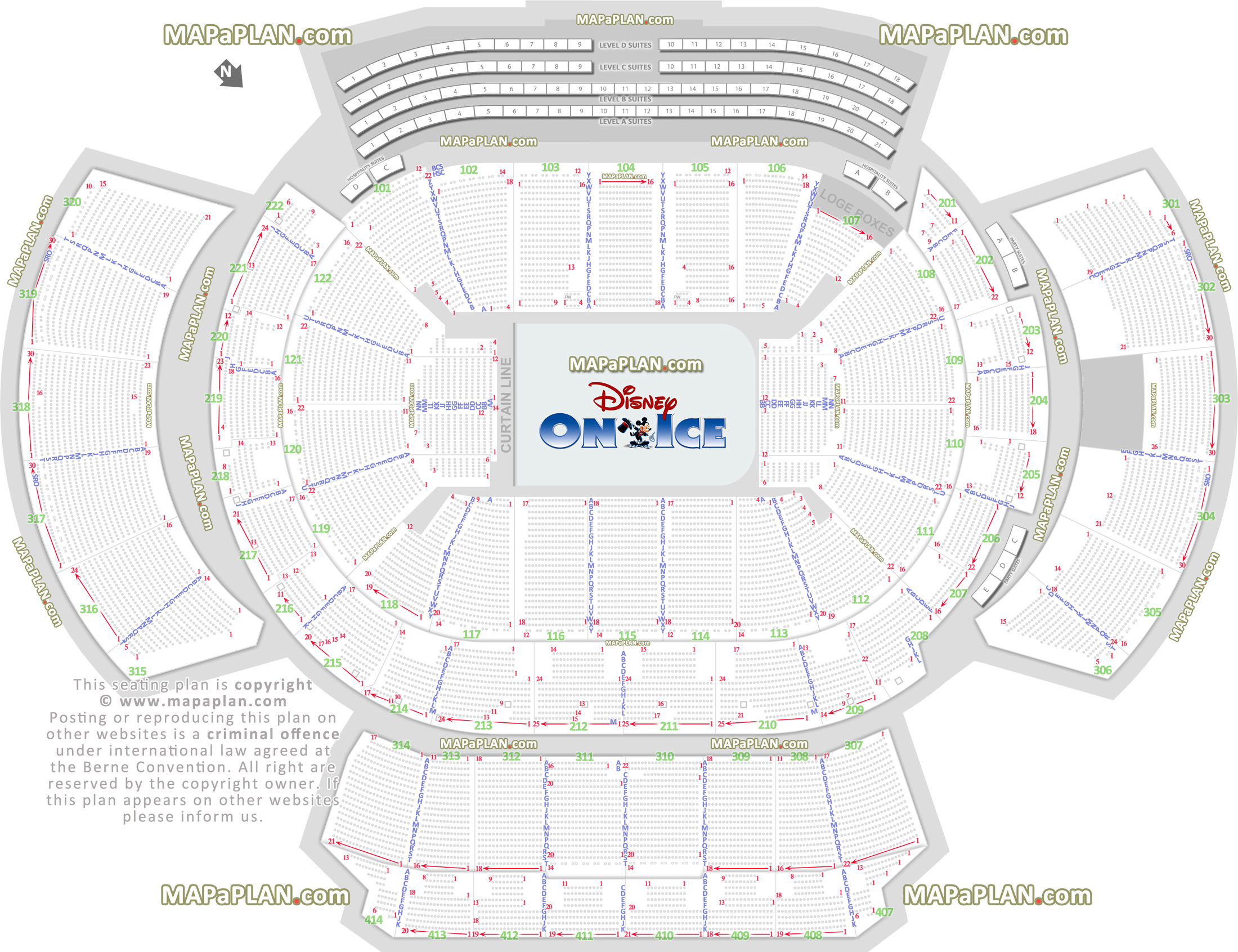 Atlanta Philips Arena Disney on Ice show mezzanine
