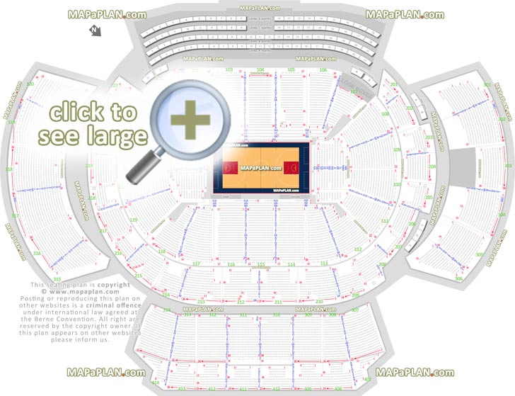 Philips Arena seat & row numbers detailed seating chart ...