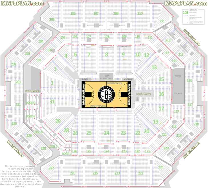 Barclays Center Seating Chart With Rows