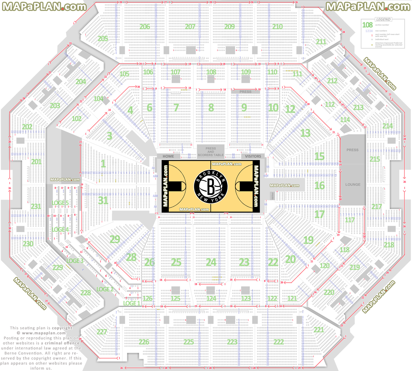 Barclays Center Interactive Seating Chart