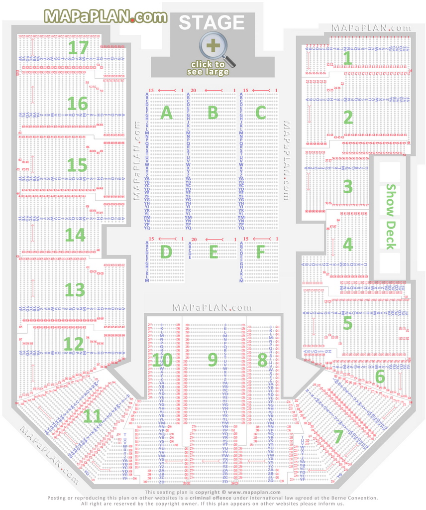 Birmingham Genting Arena Nec Lg Arena Detailed Seat Numbers Seating Plan Mapaplan Com