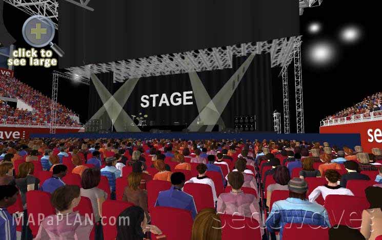 Block C Row N Good seats interactive 3d model Birmingham Resorts World Arena NEC seating plan