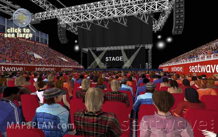 Block F Row E Back floor seating review Birmingham Resorts World Arena NEC seating plan