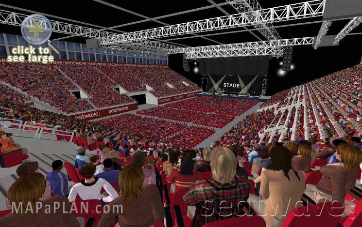 Block 7 Row P Full capacity exact view Birmingham Resorts World Arena NEC seating plan