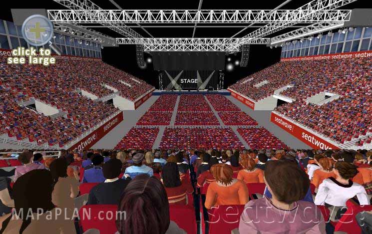 Block 9 Row ZA 360 degrees panoromic view layout Birmingham Resorts World Arena NEC seating plan