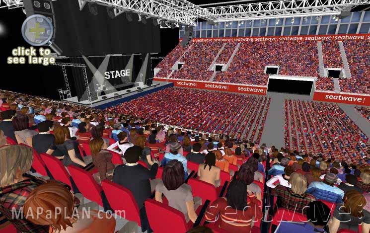 Block 15 Row Q View Birmingham Resorts World Arena NEC seating plan
