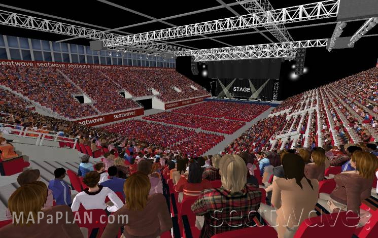 Block 7 Row P Full capacity exact view Birmingham Resorts World Arena NEC seating plan
