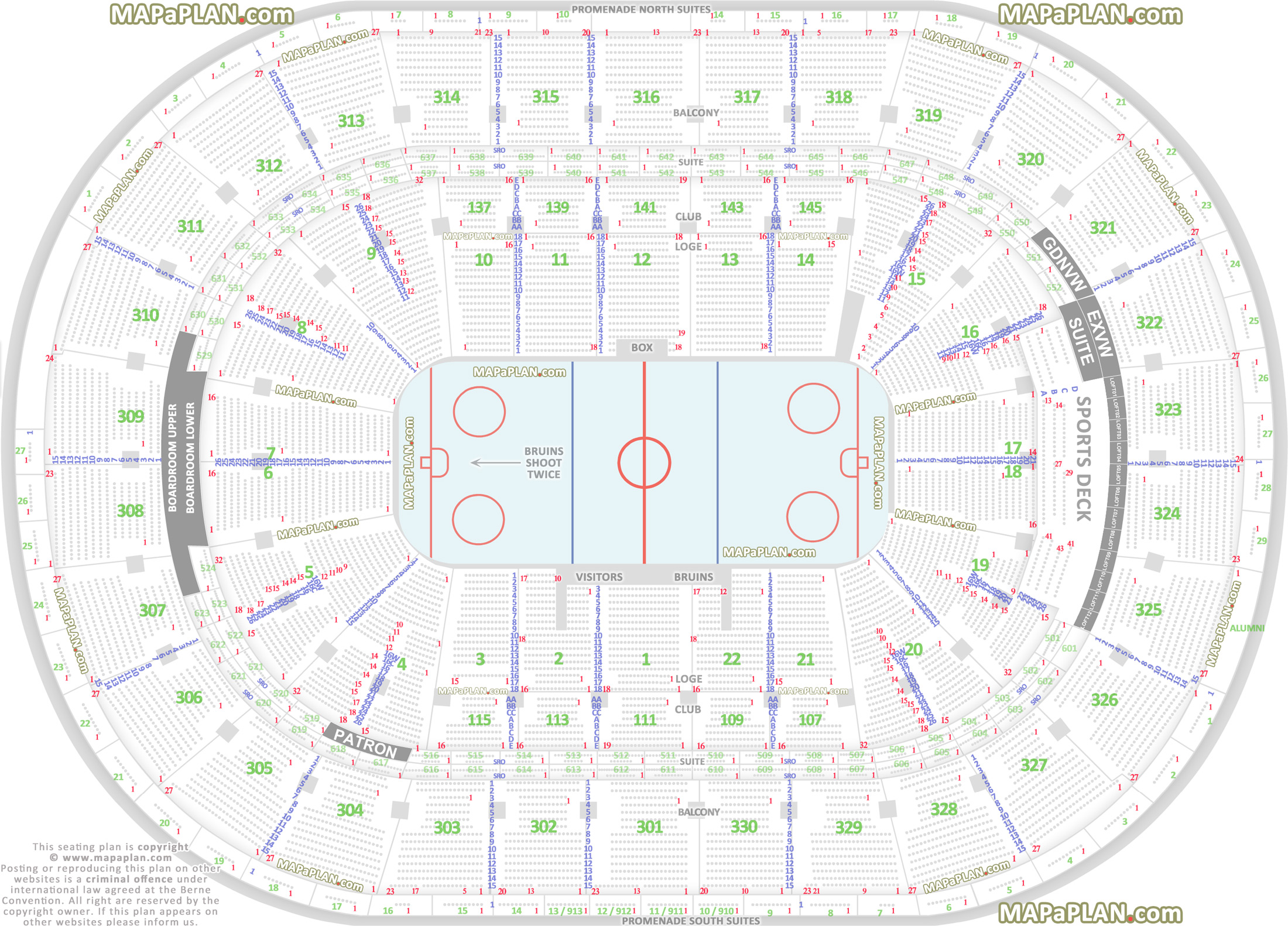 boston bruins nhl hockey game rink diagram exact individual find my seat venue map loge balcony Boston TD Garden seating chart