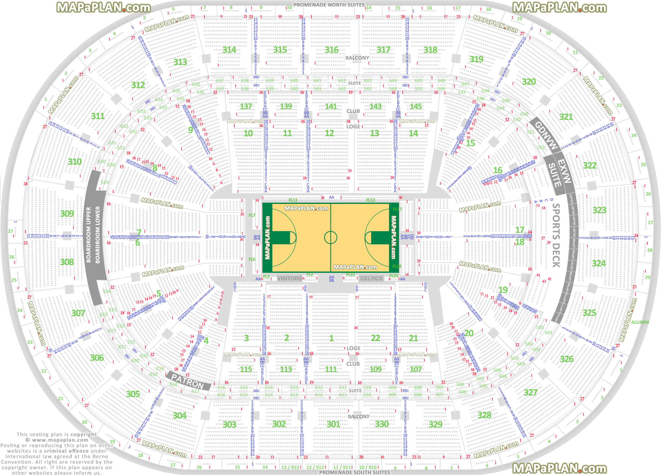 Celtics Tickets Seating Chart