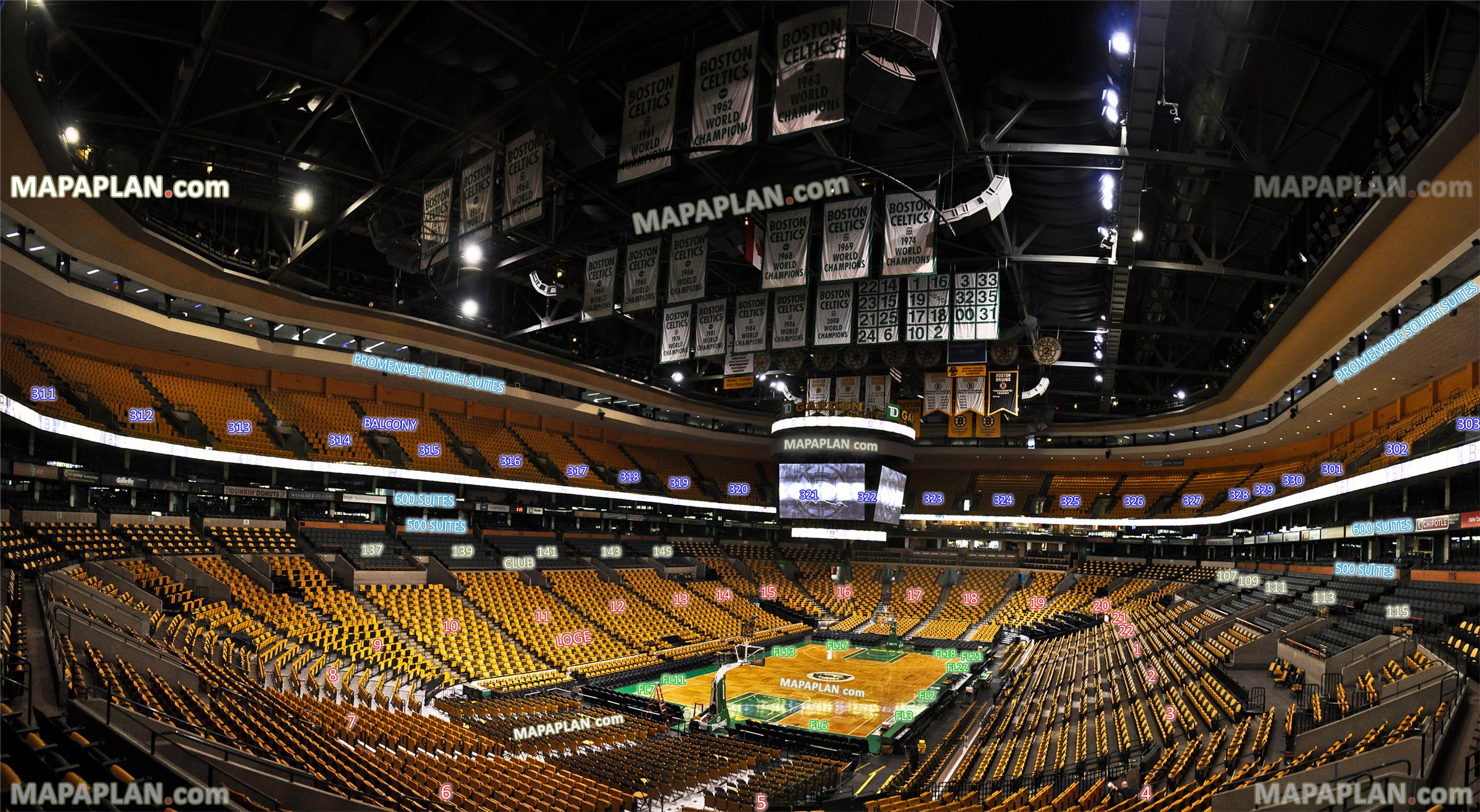 Td Banknorth Garden Detailed Seating Chart