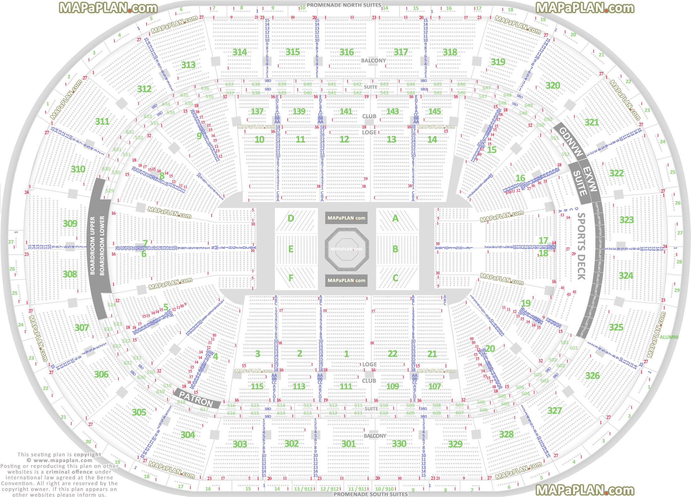 Msg Ufc Seating Chart