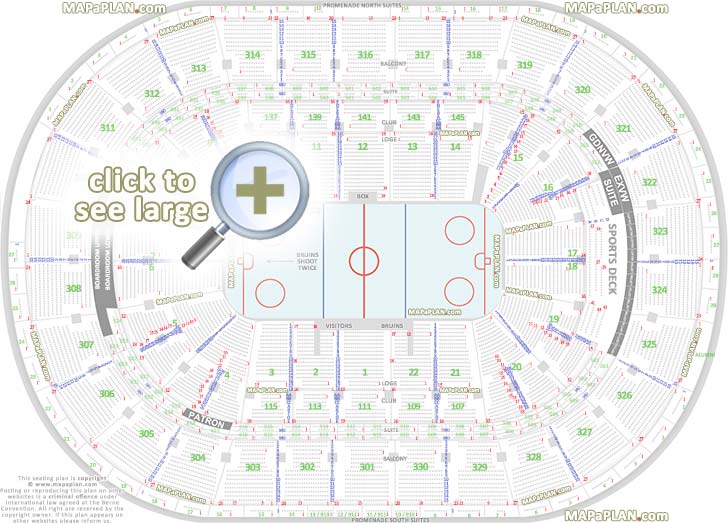 Boston TD Garden seat numbers detailed seating plan ...