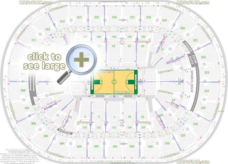 boston celtics nba basketball court best seat finder chart sports deck precise aisle seat numbering Boston TD Garden seating chart