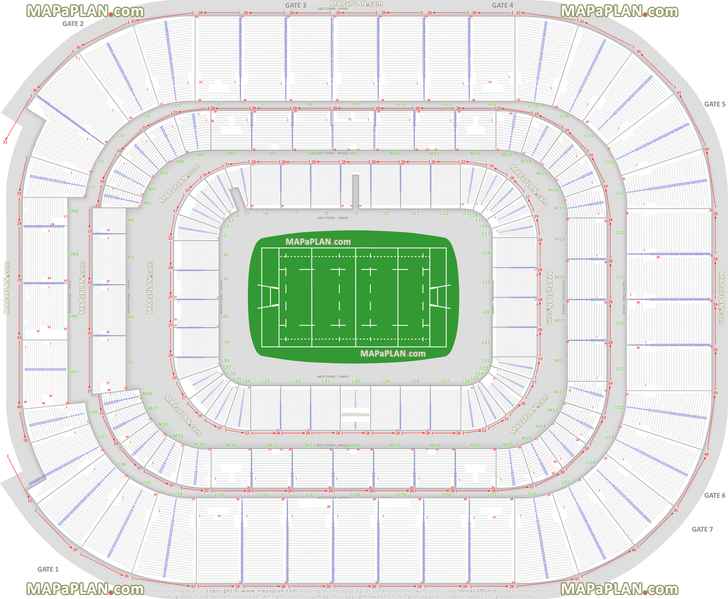 rugby world cup rwc seating map lower middle upper tier level generic layout map Cardiff Millennium Principality Stadium seating plan