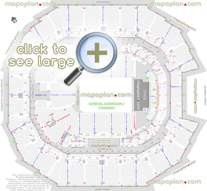 Spectrum Center Seating Chart With Rows And Seat Numbers