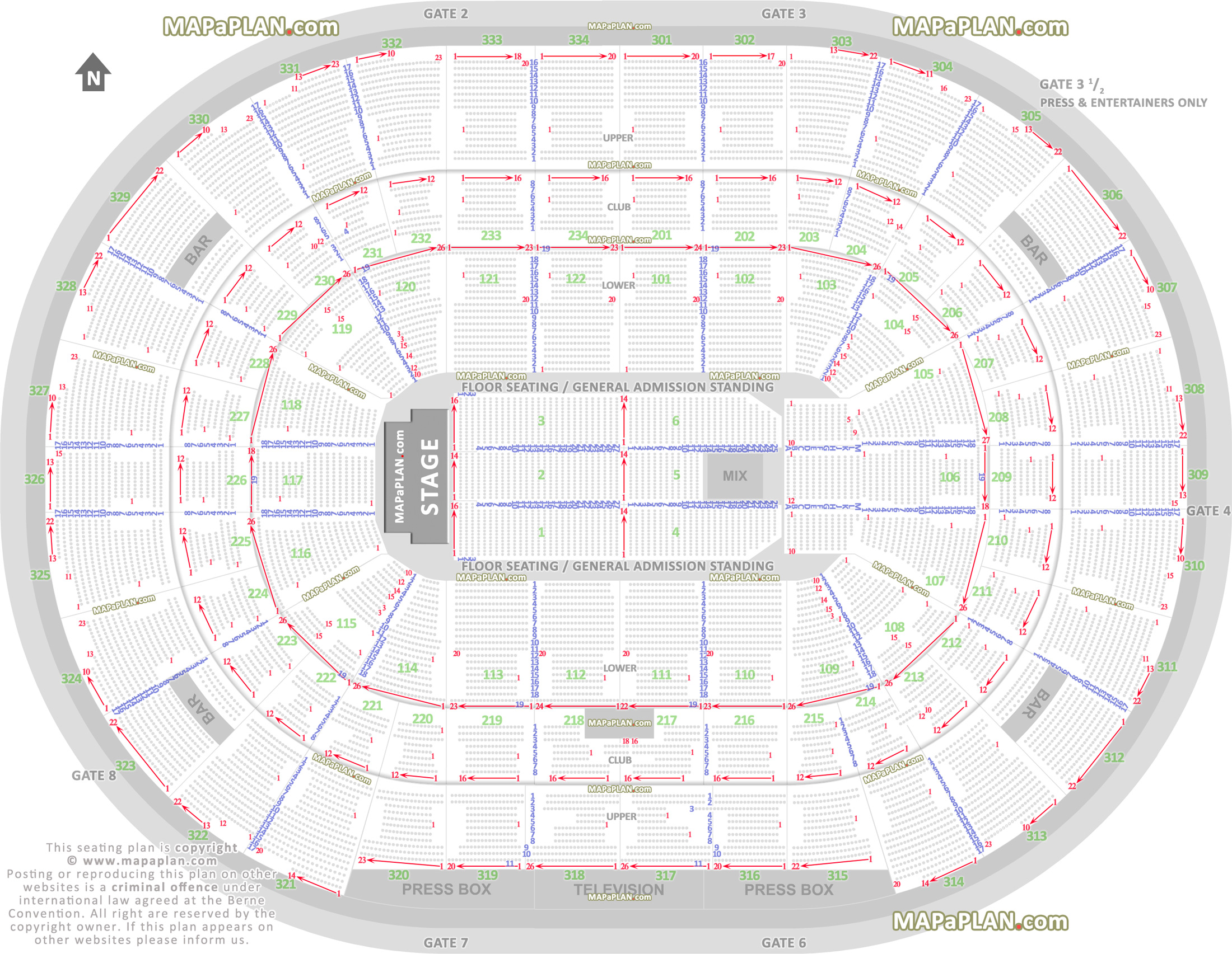 Ufc Seating Chart Msg