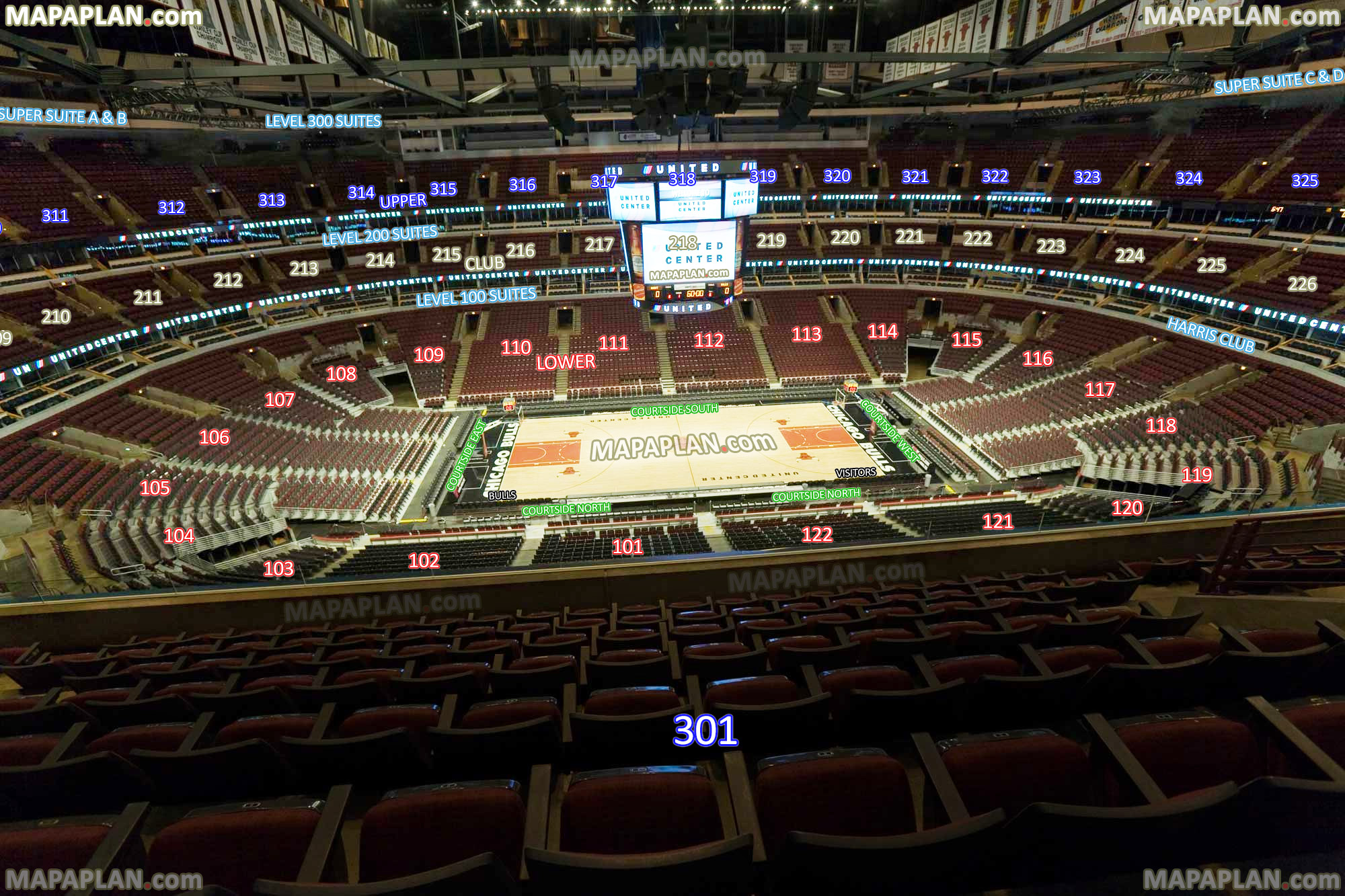 United Center Hockey Seating Chart Rows