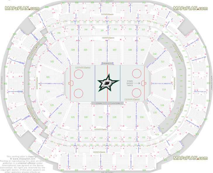 dallas stars tx nhl ice hockey game rink exact aac venue map with bar club premium seats Dallas American Airlines Center seating chart