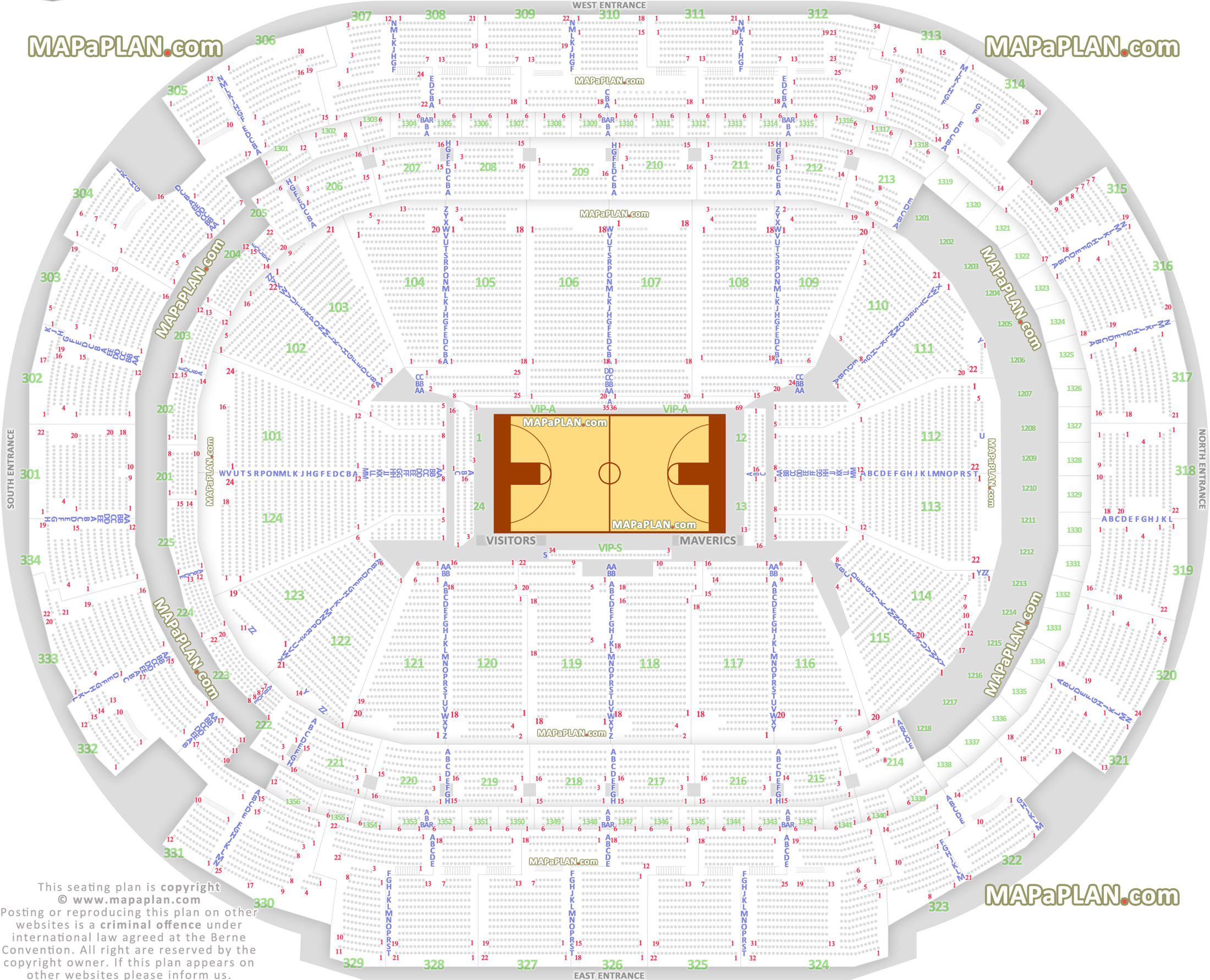 Detailed Seating Chart American Airlines Center Dallas