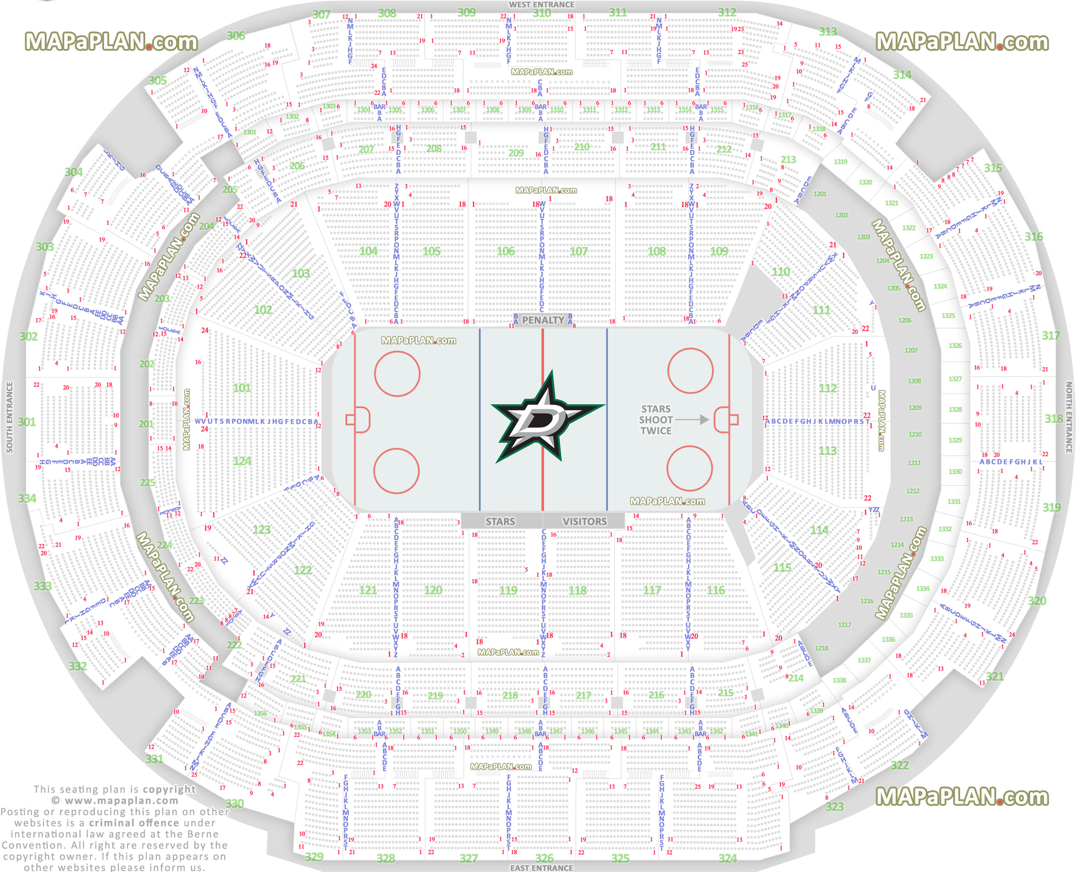 Stars Hockey Seating Chart