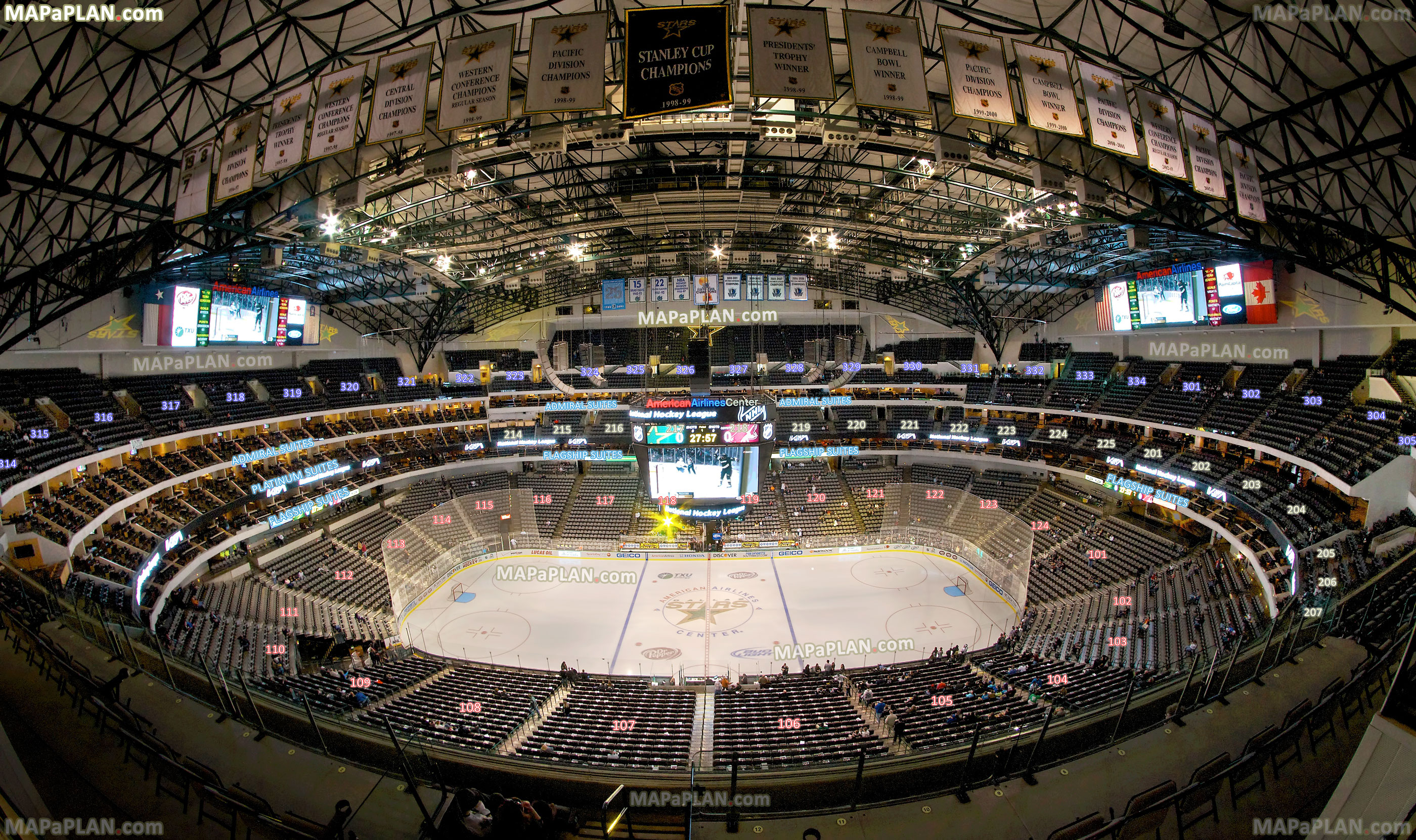 American Airlines Center Stars Seating Chart