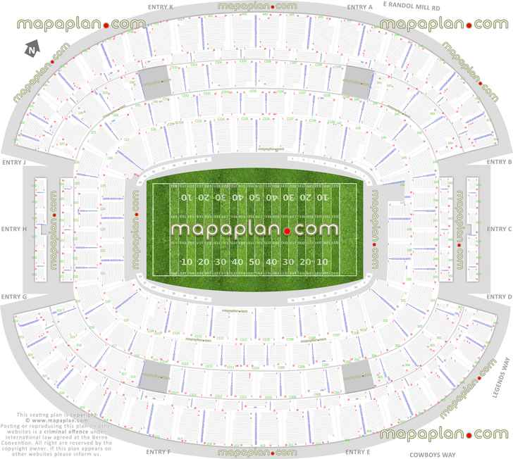 Dallas Cowboys Texas Stadium Seating Chart