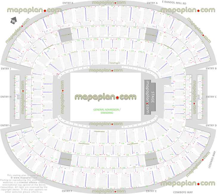 Cowboy Stadium Virtual Seating Chart