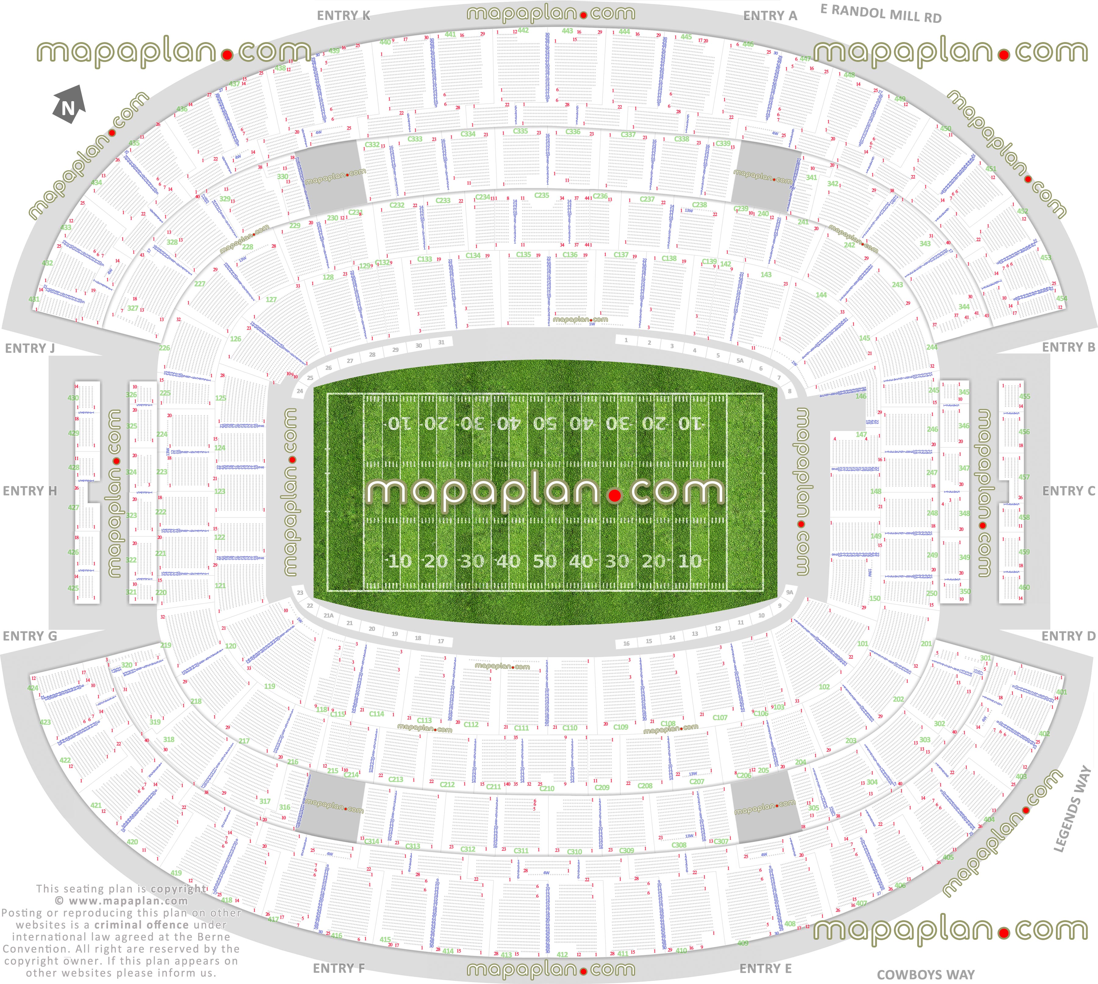 Cowboys Game Seating Chart