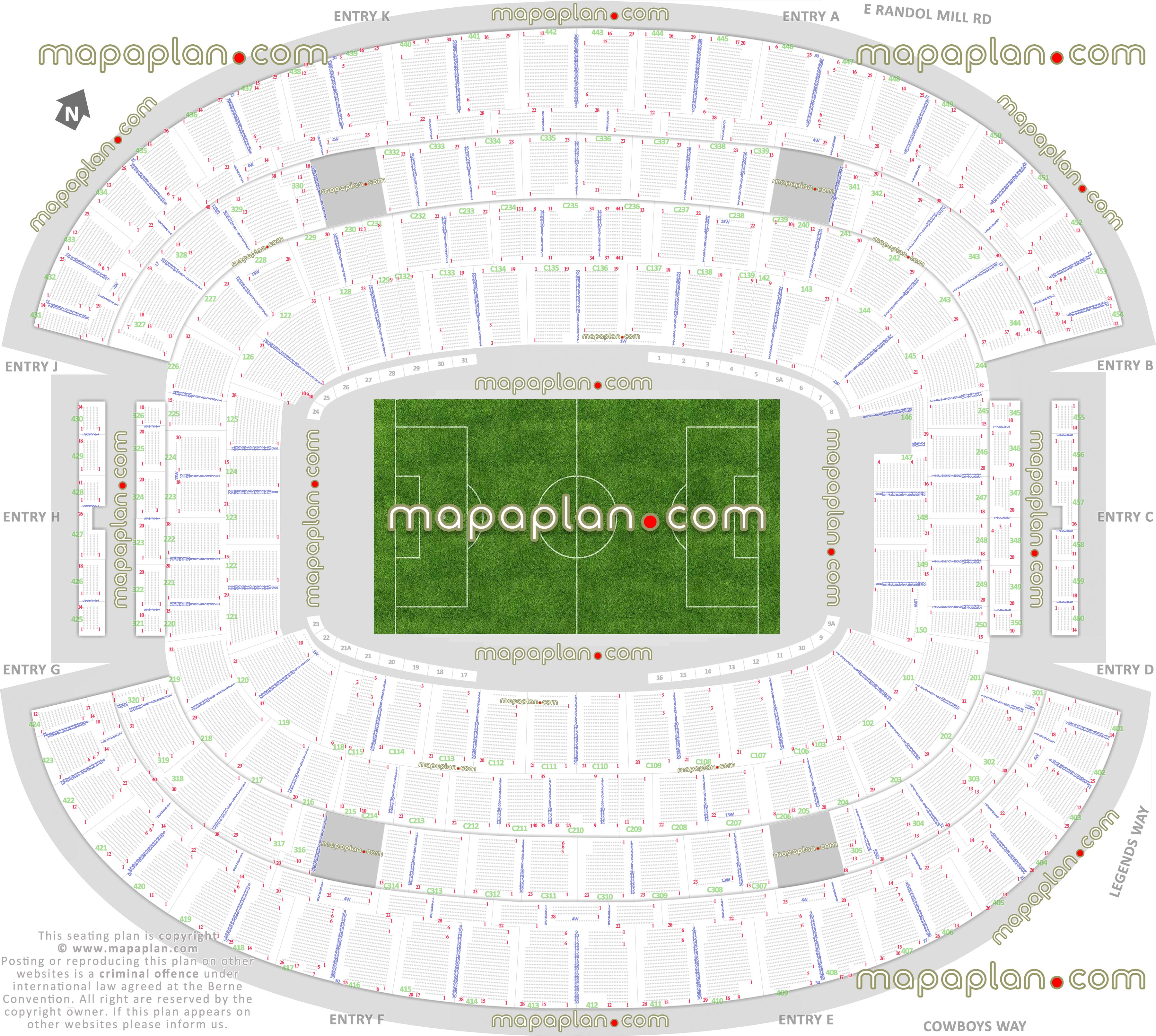 soccer games arena seating capacity arrangement diagram AT&T Stadium dallas cowboys arena tx usa best seat finder interactive virtual 3d detailed layout tool precise detailed aisle seat loge box rows numbering location data plan full exact row numbers plan seats row lower hall fame main mezzanine upper concourse level baseline sideline corner seats Dallas Cowboys AT&T Stadium seating chart