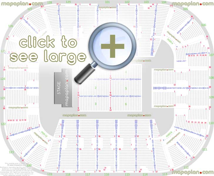 EagleBank Arena seat & row numbers detailed seating chart ...