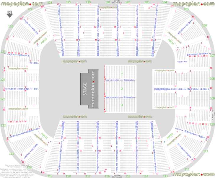 Us Bank Arena Seating Chart For Wwe