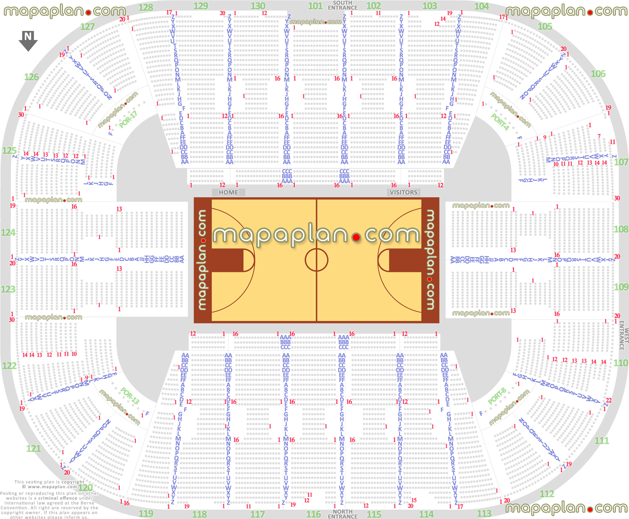 George Mason Basketball Seating Chart