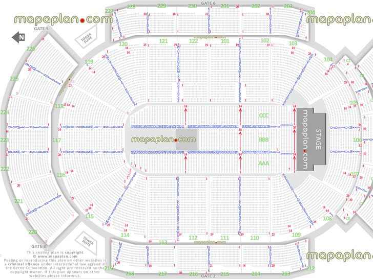 Key Arena Detailed Seating Chart