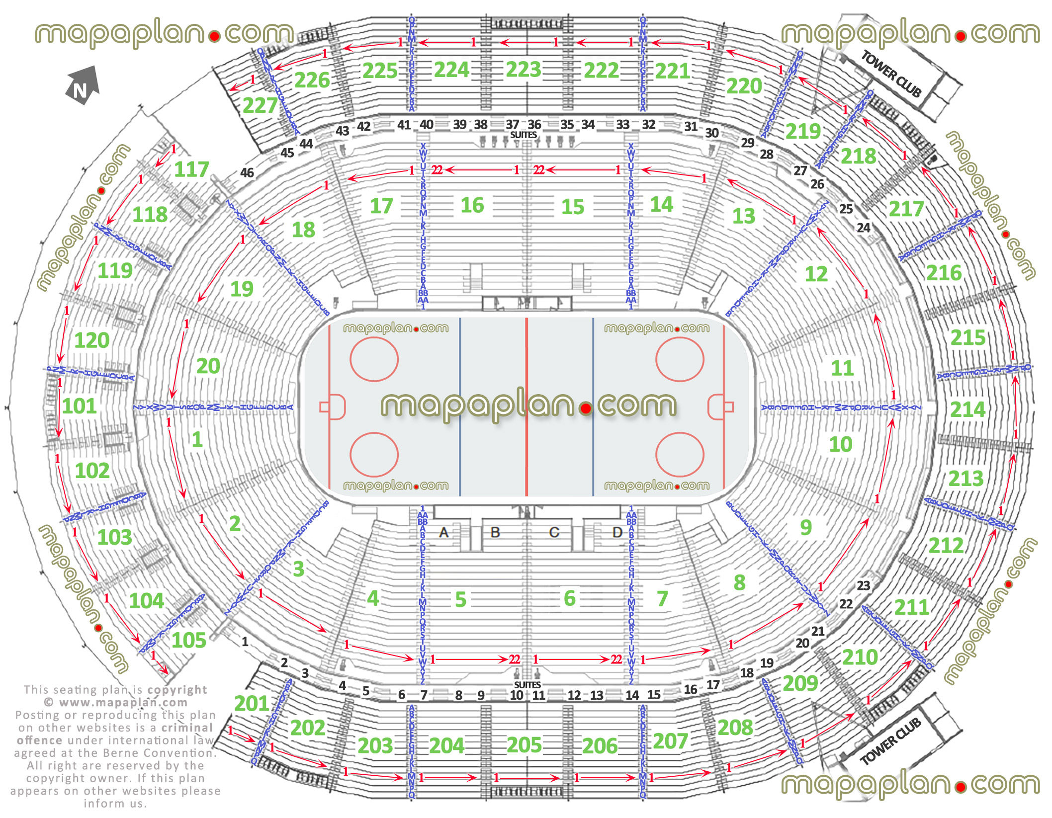 T Mobile Arena Detailed Seating Chart