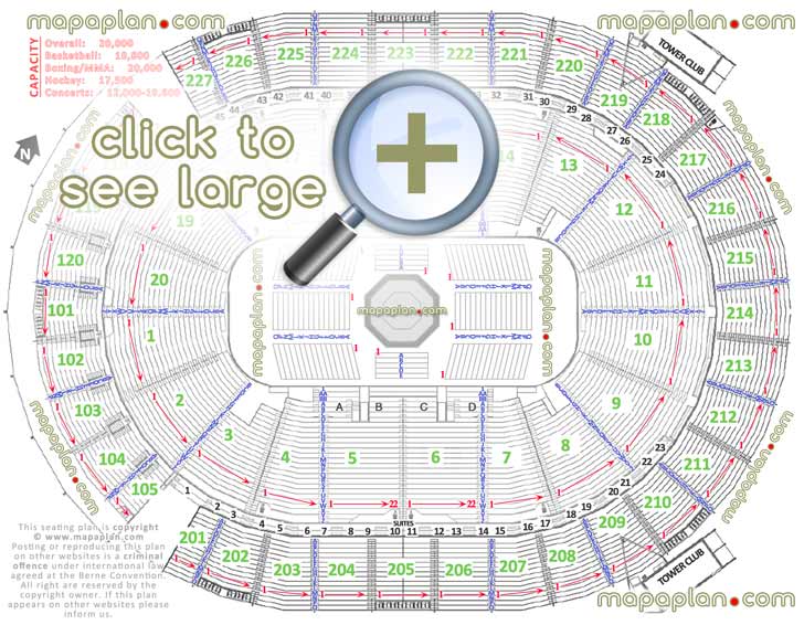 New T-Mobile Arena MGM-AEG seat & row numbers detailed ...