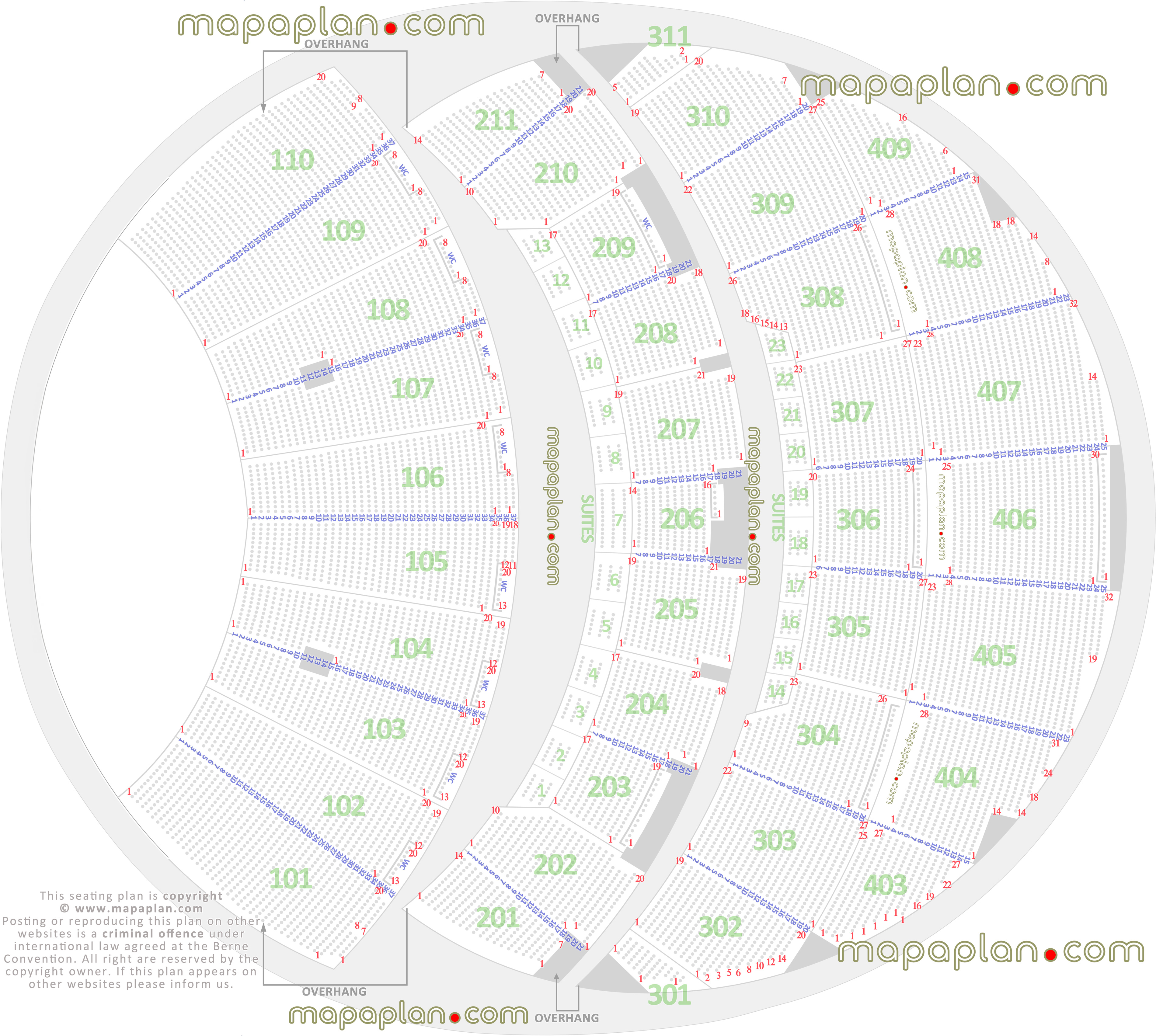 Las Vegas Sphere seating chart interactive seating checker plan lv msg dome arena seat numbers per row ticket prices sections review diagram