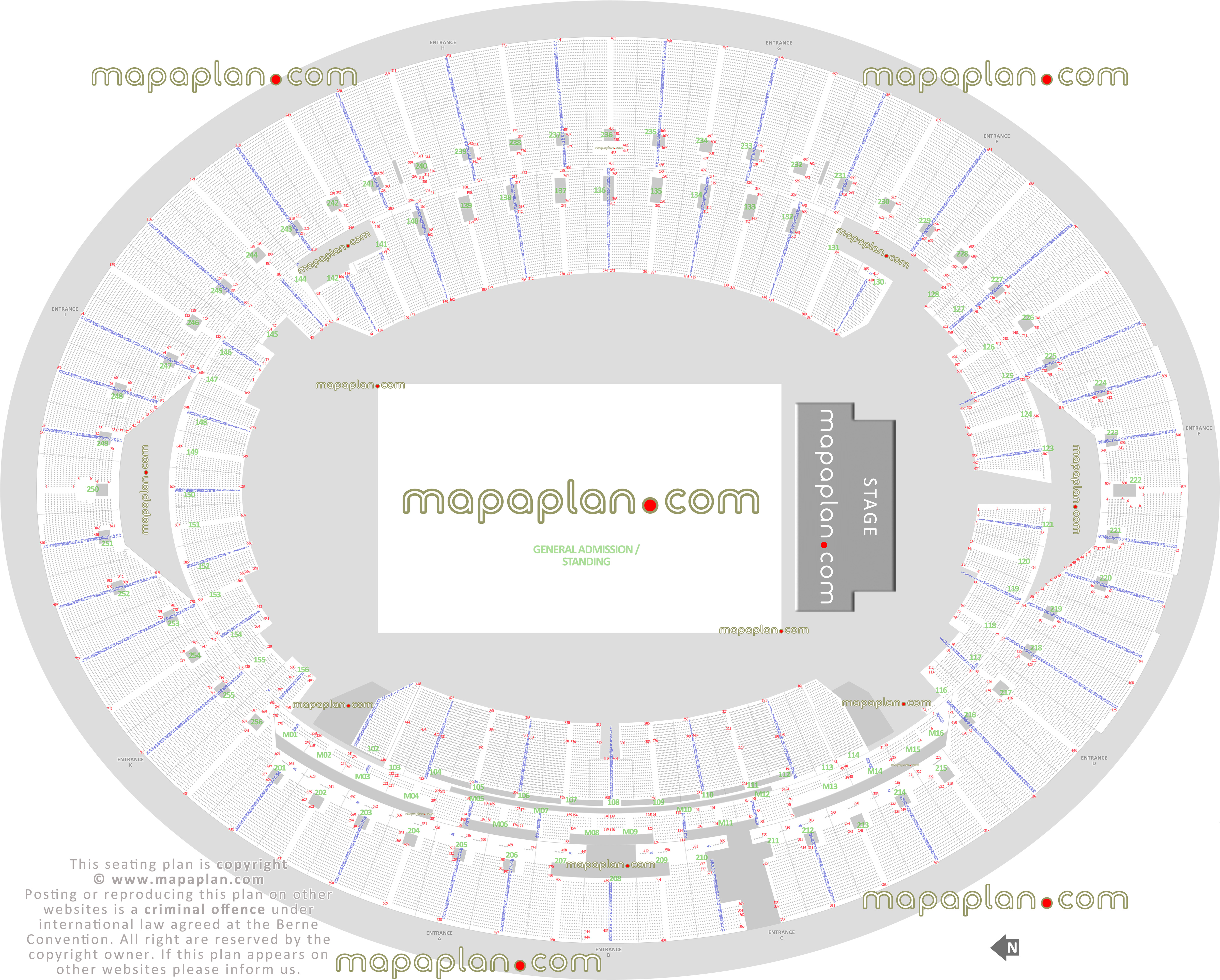 London Stadium (West Ham United Olympic Park) seating plan map seating plan concerts exact block numbers rows best seats selection layout lower middle upper tier club level general admission pitch standing