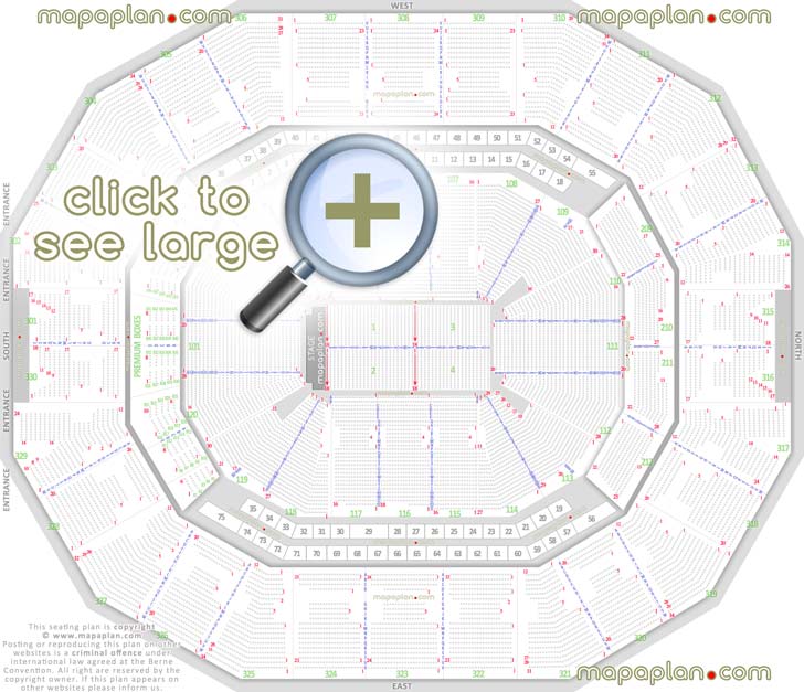 Verizon Center Seating Chart With Rows And Seat Numbers