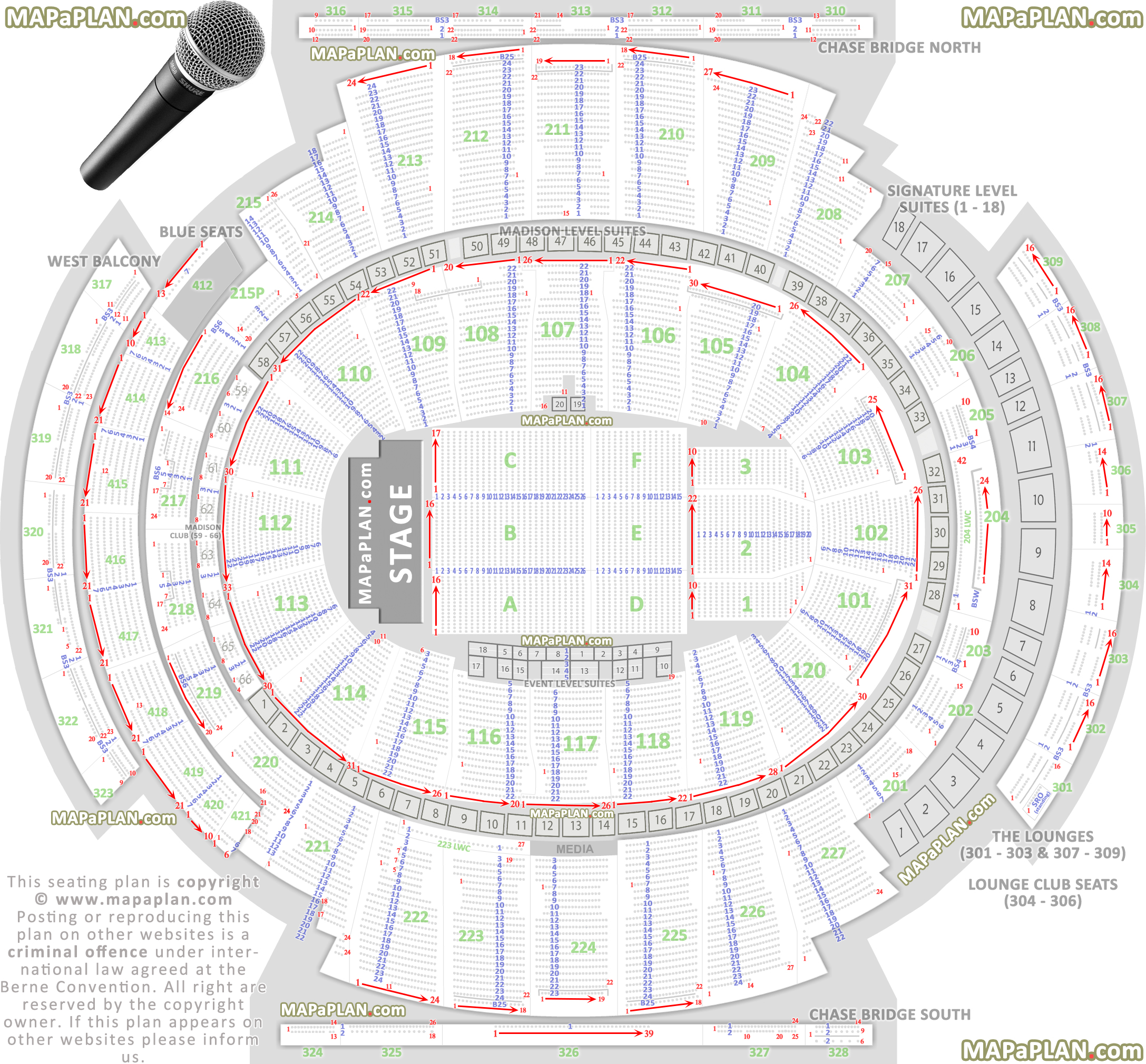 Msg Detailed Seating Chart