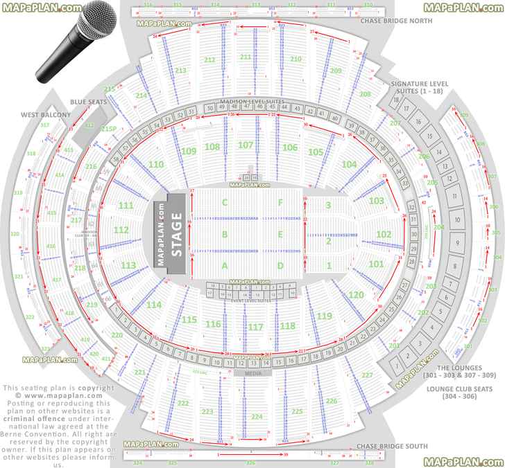 Td Garden Seating Chart With Seat Numbers Concert