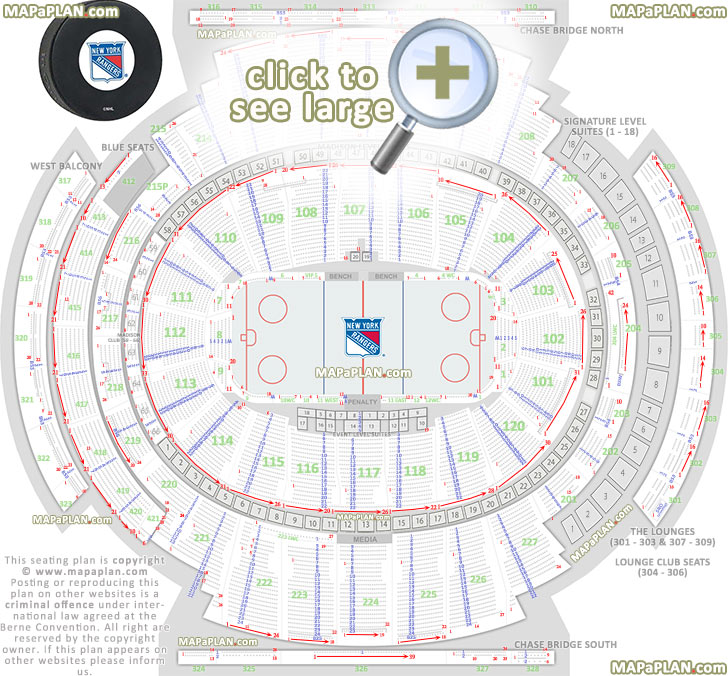 New York Rangers Square Garden Seating Chart