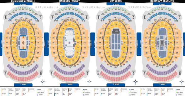 Square Garden Detailed Seating Chart