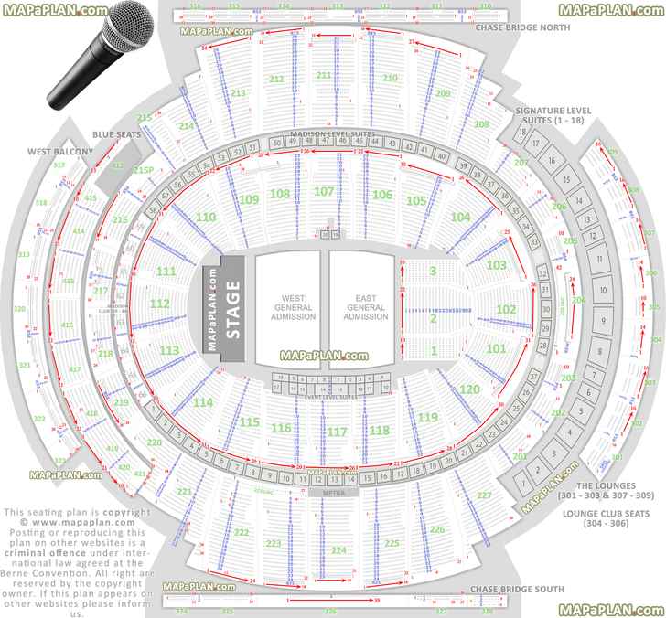 Madison Square Garden seating chart Concert general admission floor standing