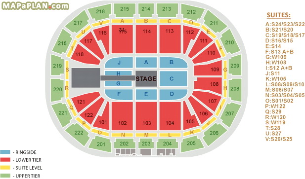 WWE raw wrestling evening news Manchester AO Arena seating plan