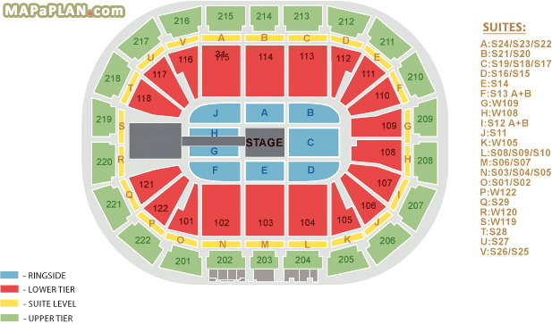 Wwe Raw Seating Chart