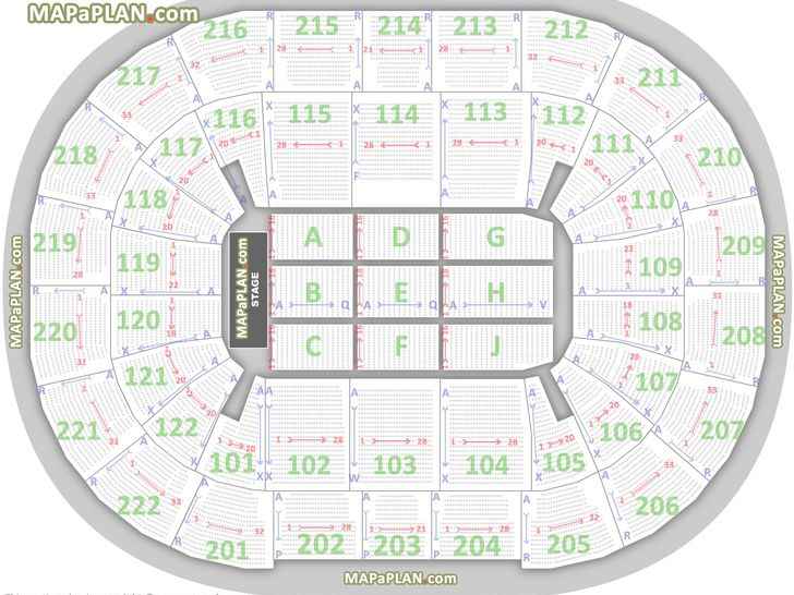 Citizens Bank Arena Seating Chart With Seat Numbers